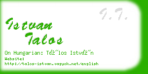 istvan talos business card